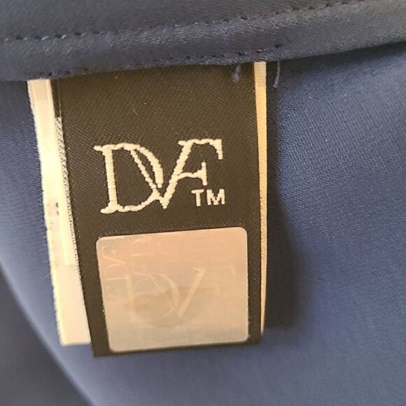 Diane Von Furstenberg Womens Blue Silk Blend Tux Pleats Bow Accents Dress Size 6 - Picture 7 of 12